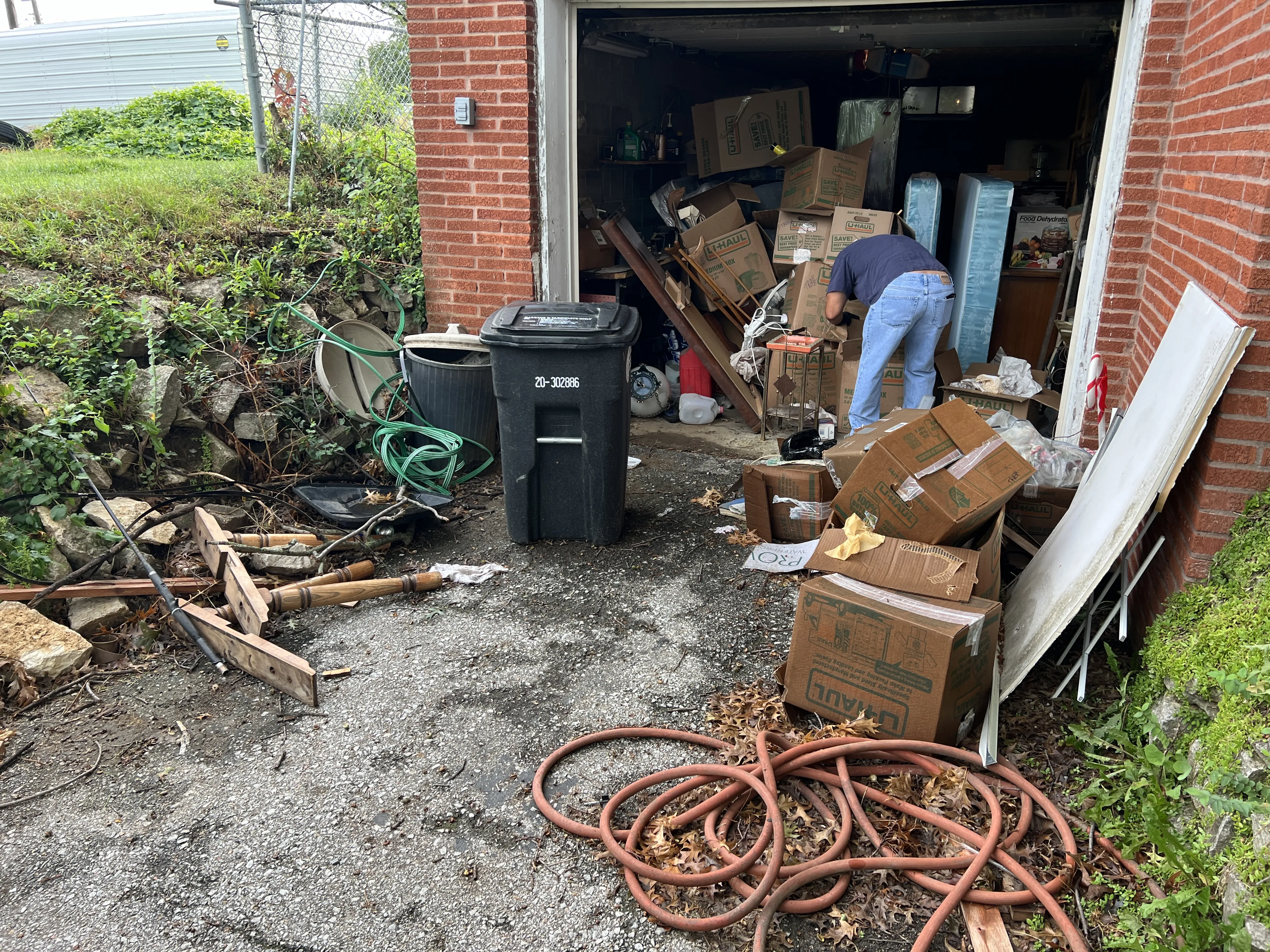 Before: garage cleanout in Omaha, NE